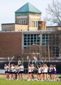 Broughton JV Lady Caps lacrosse vs Millbrook. March 18, 2022.